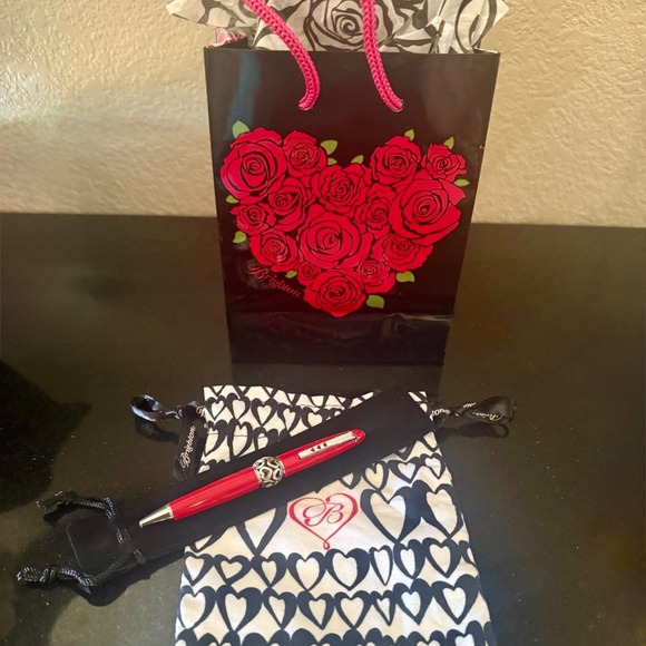 Brighton Pen Pal Short Pen  w/heart charm Black Ink NWT - Picture 6 of 9